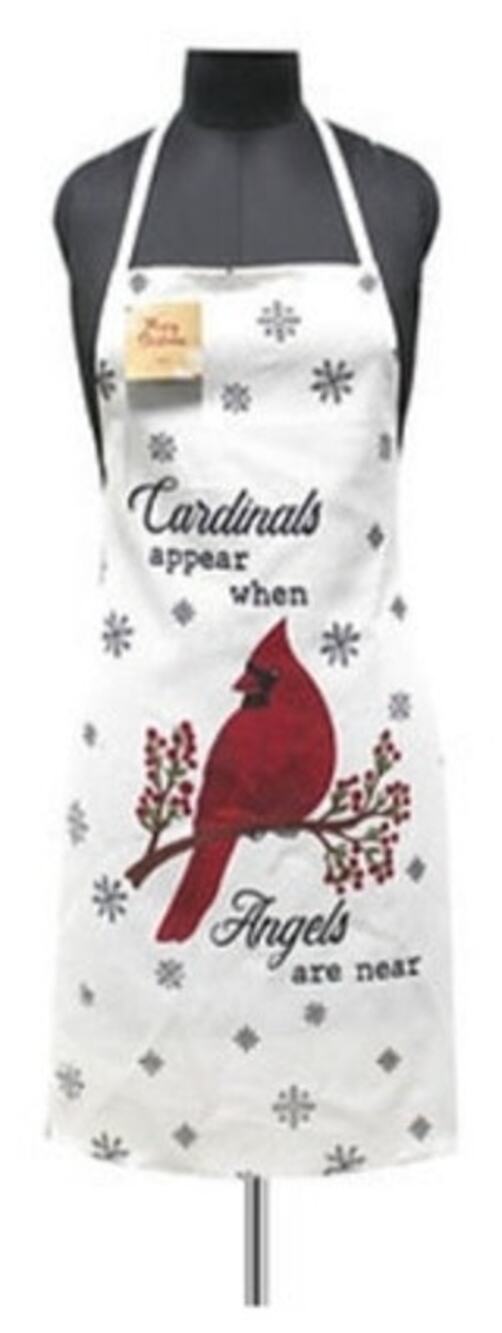 Holiday Printed Cotton Aprons (Cardinals appear when Angles are near)